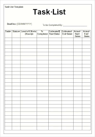Work List Template Excel Work List Template Excel Task Job