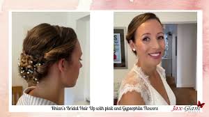 wedding hair with flowers by jackie