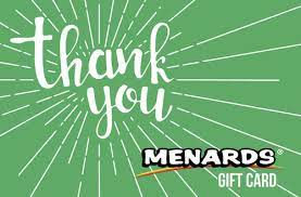 Would you like to follow the giftcard transaction history? Menards Gift Card Thank You At Menards