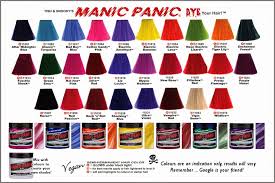 Manic Panic Hair Dye Color Chart