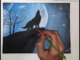 Sd Painting Wolf Howling