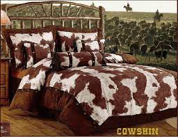 Rustic Faux Cowhide Comforter Set