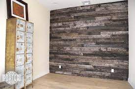 Reclaimed Speckled Black Wood Wall