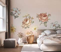 Nursery Soft Vintage Peony Fl Wall