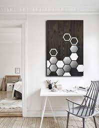 Buy Handmade Mod Honeycomb 36x24 Wood