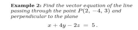 Find The Vector Equation Of