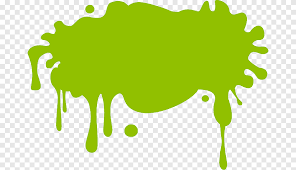 green paint splash ilration ink