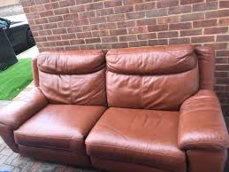dfs brown leather sofa 210w 90d 95h