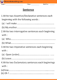 Do you want to practise using imperatives in english? Sentence And Kind Of Sentences Worksheet