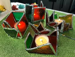 Stained Glass Votive Holders Using