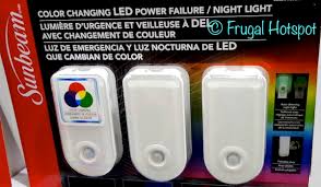 Costco Sale Sunbeam Color Changing Led Power Failure Night Light 3 Pk 15 99 Frugal Hotspot