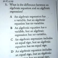 An Algebraic Expression Has A Variable