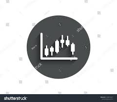 Candlestick Chart Simple Icon Financial Graph Stock Vector
