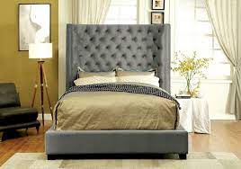tufted tall queen headboard bed frame set