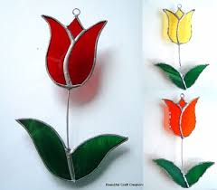 Garden Tulip Stained Glass Suncatcher
