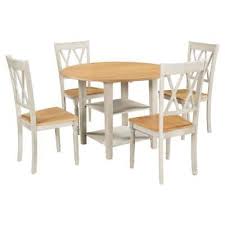 Natural And White Dining Room Sets