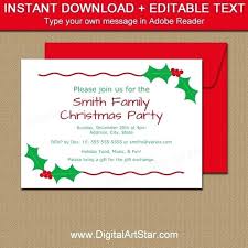 Printable Christmas Party Invite Template Image 0 Invitation Maker