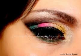 colorful arabic makeup