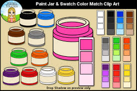 Paint Jar Swatch Color Match Clip Art