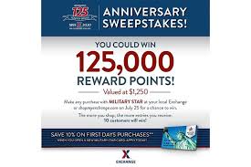 Over a quarter of a million members of the military community currently use mwr exchange vacations, powered by government vacation rewards. Military Star Salutes Exchange S 125 Years With 125 000 Point Giveaway July 25 Stripes Japan
