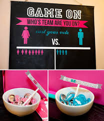 Baby shower food ideas for a boy. Girl Vs Boy Gender Reveal Party Hostess With The Mostess