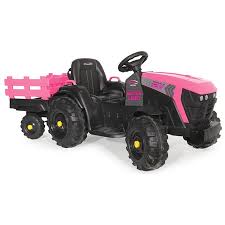 jamara ride on pink tractor with
