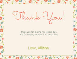 Floral Thank You Card Template Postermywall