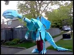 Blue eyes white dragon costume