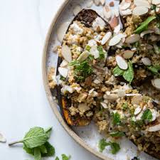 ottolenghi baked eggplant with quinoa