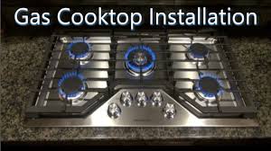 The front of the range goes over the front edge of countertop. Gas Cooktop Installation Useful Knowledge Youtube