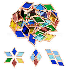 Olycraft 36pcs Glass Mosaic Tiles