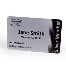 Personalised Metal Id Membership Cards Single Sided