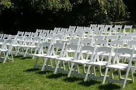 Image Of A White Padded Garden Chair