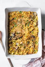 Melt butter and mix bread crumbs into the butter. Homemade Tuna Noodle Casserole Recipe Skinnytaste