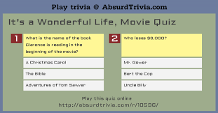 As of nov 06 21. It S A Wonderful Life Movie Quiz