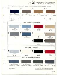 1984 Chevrolet Corvette Color Code