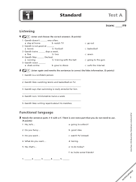 Unit 1 Standard Test A Sprawdzian Klasa 2 Gimnazjum Angielski Dzial 1 | PDF  | Linguistics | Languages