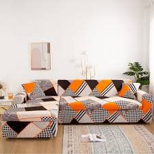 2 Pcs Sofa Cover Sets Elastic L Shape