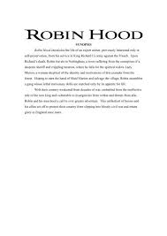 synopsis robin hood chronicles the life