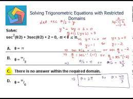 solving trigonometric equations with