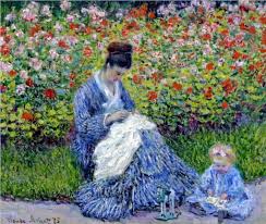 Camille Monet And A Child In The Artist
