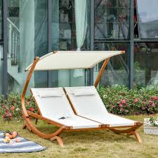 Outsunny Loveseat Lounge Chair With