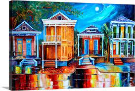 Moon Over New Orleans Wall Art Canvas