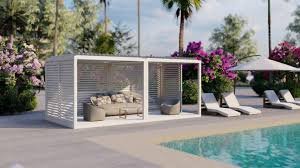 The Cubic Pergola With Sliding Louvered