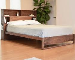 platform bed in walnut queen bed king