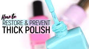 prevent sticky or thick polish