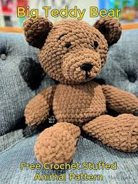 big teddy bear free crochet stuffed
