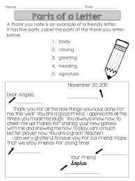Thank You Letter Lesson A Classroom For All Seasons