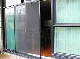 fly screen is applied on a glass door