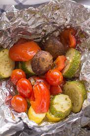 grilled vegetables in foil the clean